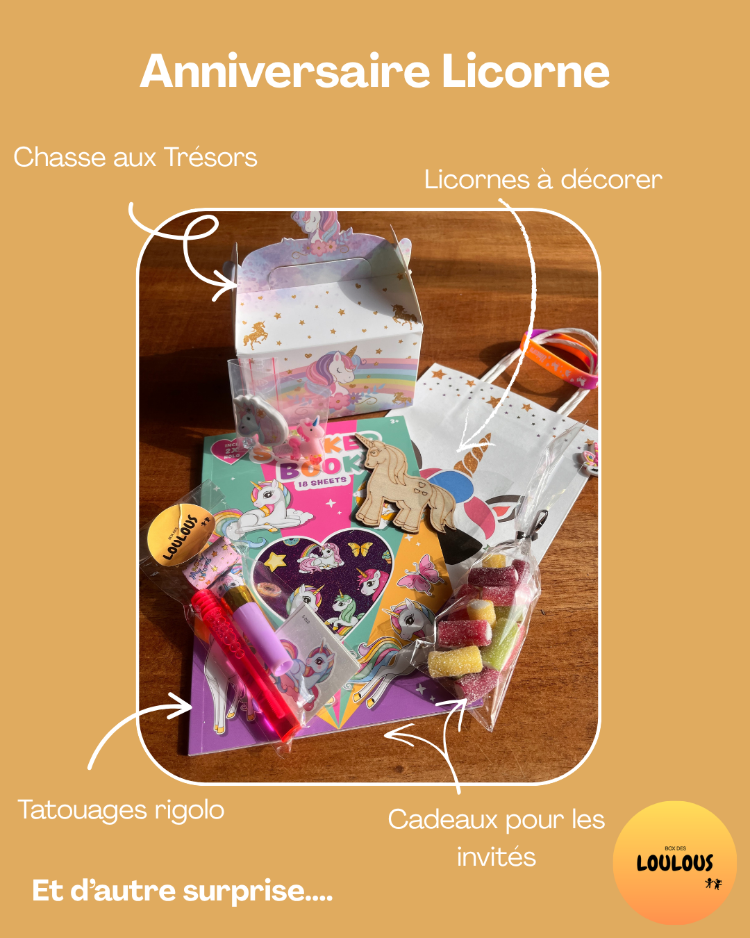Box anniversaire - Licorne